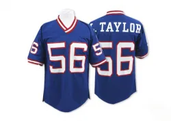 Authentic Lawrence Taylor Men's New York Giants Blue Throwback Jersey - Mitchell and Ness