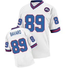 Authentic Mark Bavaro Men's New York Giants White Throwback Jersey - Mitchell and Ness