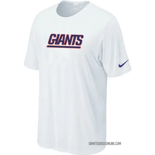 York Giants White Logo T-Shirt - - Nike