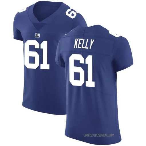 Elite Derrick Kelly Men's New York Giants Royal Team Color Vapor Untouchable Jersey - Nike