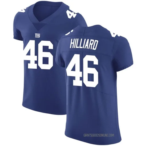 Elite Justin Hilliard Men's New York Giants Royal Team Color Vapor Untouchable Jersey - Nike