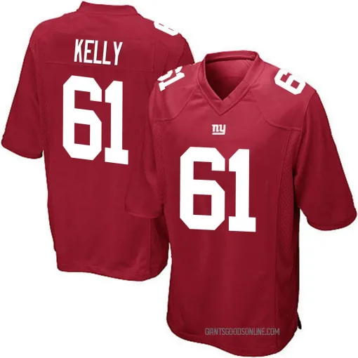 Game Derrick Kelly Men's New York Giants Red Alternate Jersey - Nike