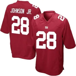 Game Dwayne Johnson Jr. Youth New York Giants Red Alternate Jersey - Nike