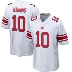 Game Eli Manning Men's New York Giants White Jersey - Nike