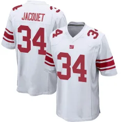 Game Michael Jacquet Men's New York Giants White Jersey - Nike