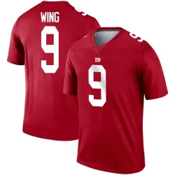 Legend Brad Wing Men's New York Giants Red Inverted Jersey - Nike