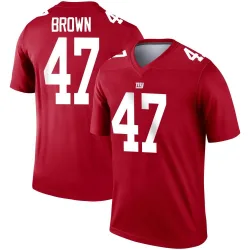 Legend Cam Brown Men's New York Giants Red Inverted Jersey - Nike