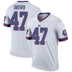Legend Cam Brown Men's New York Giants White Color Rush Jersey - Nike