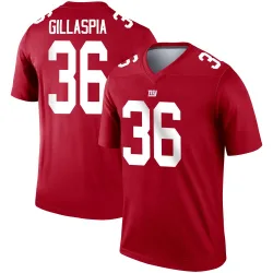 Legend Cullen Gillaspia Men's New York Giants Red Inverted Jersey - Nike