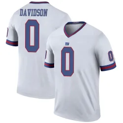 Legend D.J. Davidson Youth New York Giants White Color Rush Jersey - Nike