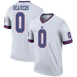Legend Darrian Beavers Men's New York Giants White Color Rush Jersey - Nike