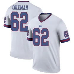 Legend Davon Coleman Youth New York Giants White Color Rush Jersey - Nike