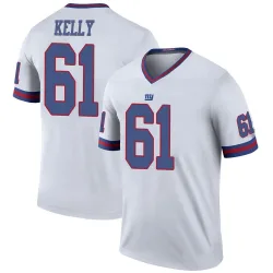 Legend Derrick Kelly Youth New York Giants White Color Rush Jersey - Nike