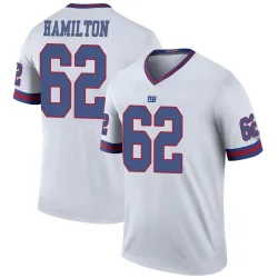 Legend Devery Hamilton Men's New York Giants White Color Rush Jersey - Nike