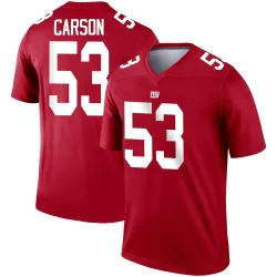 Legend Harry Carson Youth New York Giants Red Inverted Jersey - Nike