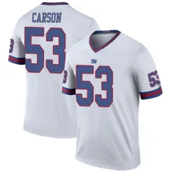 Legend Harry Carson Youth New York Giants White Color Rush Jersey - Nike