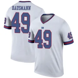 Legend Jake Hausmann Youth New York Giants White Color Rush Jersey - Nike