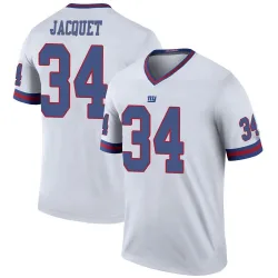 Legend Michael Jacquet Men's New York Giants White Color Rush Jersey - Nike
