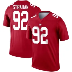 Legend Michael Strahan Men's New York Giants Red Inverted Jersey - Nike