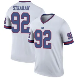 Legend Michael Strahan Men's New York Giants White Color Rush Jersey - Nike