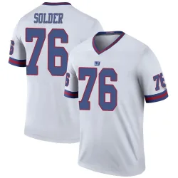 Legend Nate Solder Men's New York Giants White Color Rush Jersey - Nike