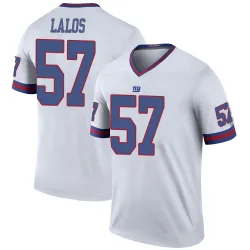 Legend Niko Lalos Youth New York Giants White Color Rush Jersey - Nike