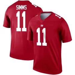 Legend Phil Simms Men's New York Giants Red Inverted Jersey - Nike