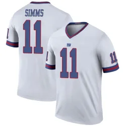 Legend Phil Simms Youth New York Giants White Color Rush Jersey - Nike