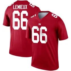 Legend Shane Lemieux Men's New York Giants Red Inverted Jersey - Nike