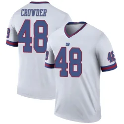 Legend Tae Crowder Youth New York Giants White Color Rush Jersey - Nike