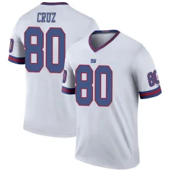 Legend Victor Cruz Men's New York Giants White Color Rush Jersey - Nike