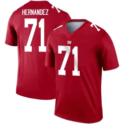 Legend Will Hernandez Men's New York Giants Red Inverted Jersey - Nike