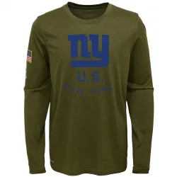 Legend Youth New York Giants Olive 2018 Salute to Service Performance Long Sleeve T-Shirt - Nike