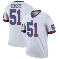 Legend Zak DeOssie Youth New York Giants White Color Rush Jersey - Nike