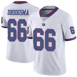 Limited Austin Droogsma Men's New York Giants White Color Rush Jersey - Nike