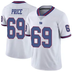 Limited Billy Price Men's New York Giants White Color Rush Jersey - Nike