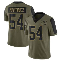 Limited Blake Martinez Men's New York Giants Olive 2021 Salute To Service Jersey - Nike