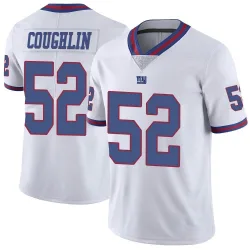 Limited Carter Coughlin Men's New York Giants White Color Rush Jersey - Nike