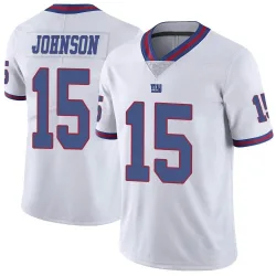 Limited Collin Johnson Youth New York Giants White Color Rush Jersey - Nike