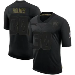 Limited Darnay Holmes Men's New York Giants Black 2020 Salute To Service Retired Jersey - Nike