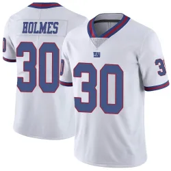 Limited Darnay Holmes Men's New York Giants White Color Rush Jersey - Nike