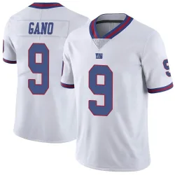 Limited Graham Gano Men's New York Giants White Color Rush Jersey - Nike