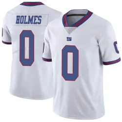 Limited Jalyn Holmes Men's New York Giants White Color Rush Jersey - Nike