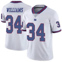 Limited Jarren Williams Men's New York Giants White Color Rush Jersey - Nike