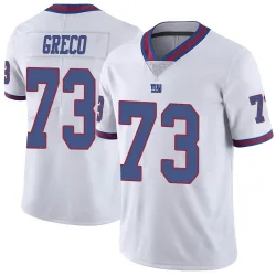 Limited John Greco Youth New York Giants White Color Rush Jersey - Nike