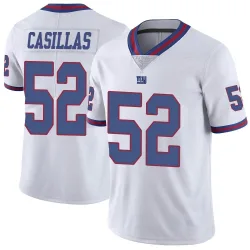 Limited Jonathan Casillas Men's New York Giants White Color Rush Jersey - Nike