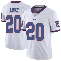 Limited Julian Love Youth New York Giants White Color Rush Jersey - Nike