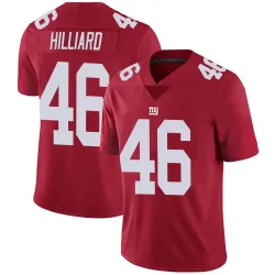Limited Justin Hilliard Men's New York Giants Red Alternate Vapor Untouchable Jersey - Nike
