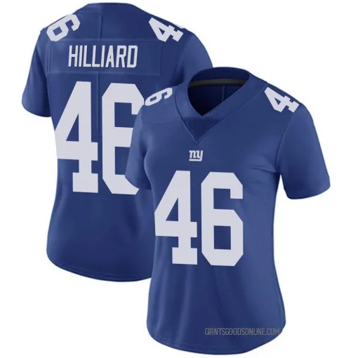 Limited Justin Hilliard Women's New York Giants Royal Team Color Vapor Untouchable Jersey - Nike