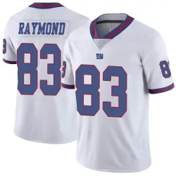 Limited Kalif Raymond Men's New York Giants White Color Rush Jersey - Nike